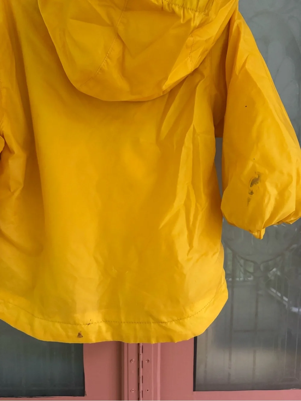 OshKosh B'gosh Classic Yellow Kids Hooded Rain Jacket 4/5 T